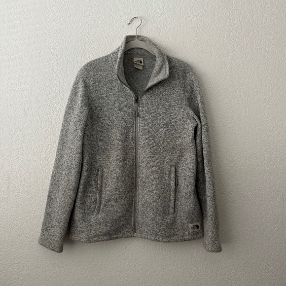 The North Face Women’s Fleece Full Zip Gray Jacket Size Medium - Picture 1 of 13